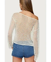 Edikted Women's Kalley Off Shoulder Crochet Top