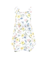 Hudson Baby Girls Cotton Dresses, Soft Butterfly Floral