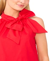 CeCe Women's Bow Halter Neck Sleeveless Blouse