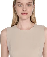 Calvin Klein Women's Scuba Crepe Sleeveless A-Line Dress