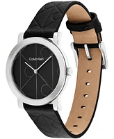 Calvin Klein Women's Black Leather Strap Watch, 32mm