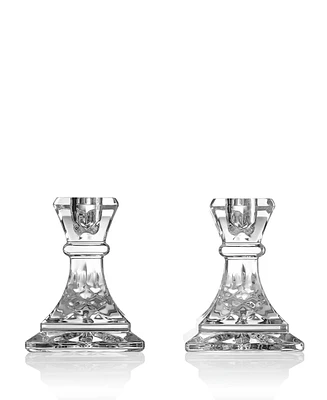 Waterford Giftology Lismore Candlesticks 4" Set of 2