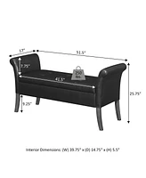 Convenience Concepts 51.5" Soft Fabric Garbo Storage Bench