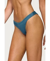 Edikted Womens Oasis Scrunch Bikini Bottom