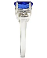 Tanzanite (1 ct. t.w.) and Diamond (1/10 ct. t.w.) Ring in 14k White Gold