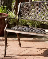 Elmann Antiqued Copper-Finish Bench