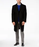 London Fog Big and Tall Signature Wool-Blend Overcoat