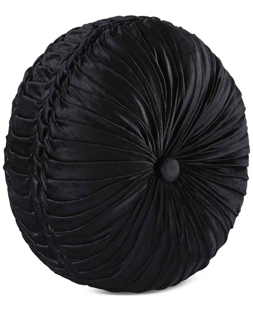 J Queen New York Bradshaw Tufted Decorative Pillow, 15" Round