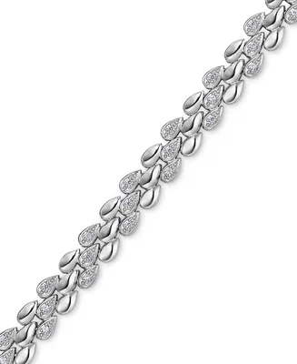 Diamond Link Bracelet (1/4 ct. t.w.) in Sterling Silver