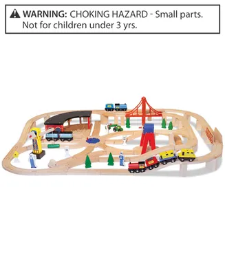 Melissa & Doug Wooden Railway Set