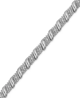 Diamond Diagonal Bracelet (1/4 ct. t.w.) in Sterling Silver