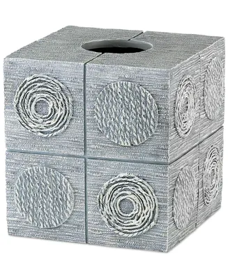 Avanti Galaxy Circle Shimmering Metallic Resin Tissue Box Cover