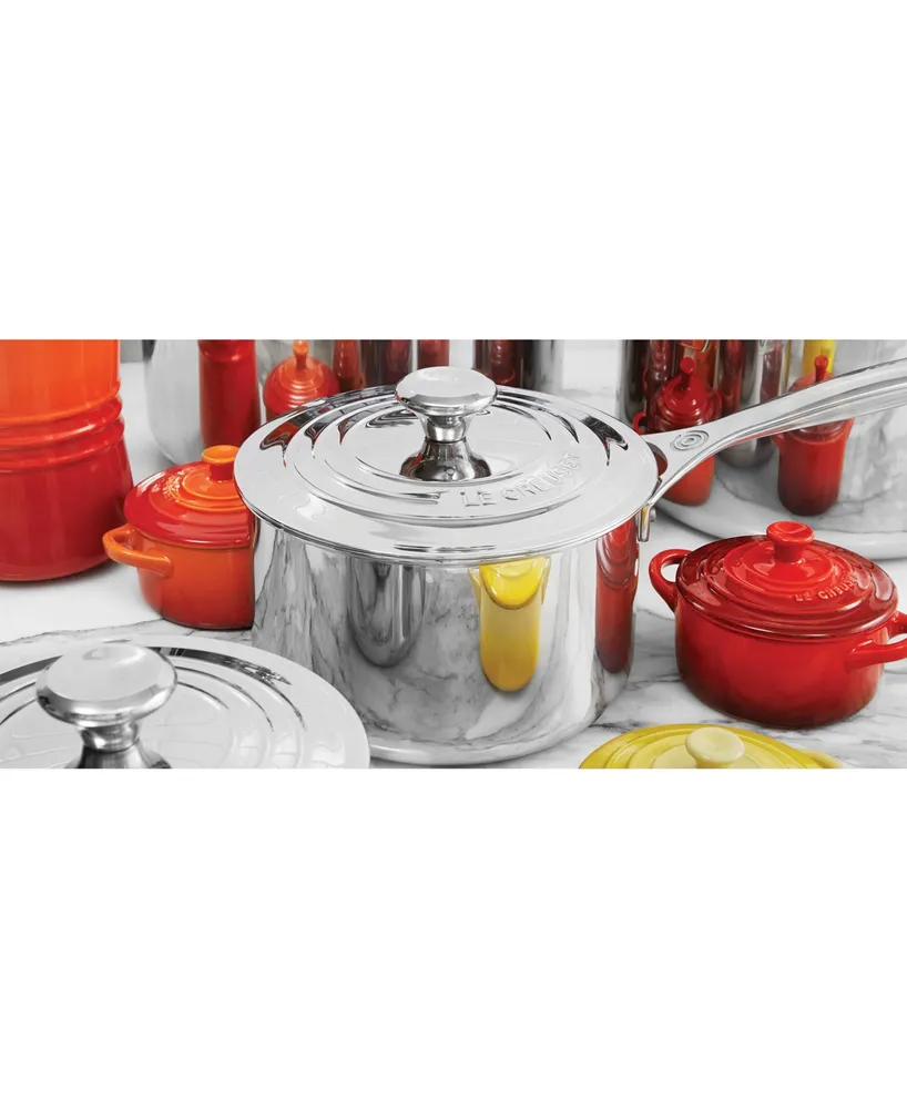 Le Creuset Stainless Steel 3.5-Qt. Covered Saucier Pan