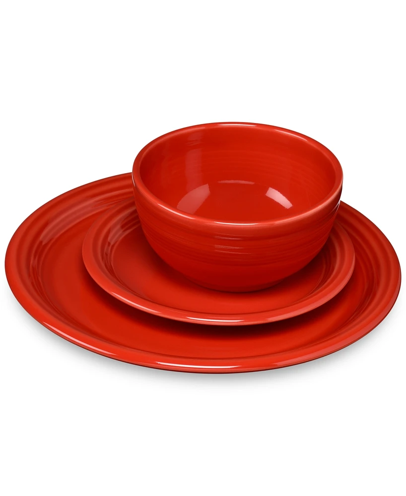 Fiesta Bistro Coupe 3-Piece Place Setting, Service for 1