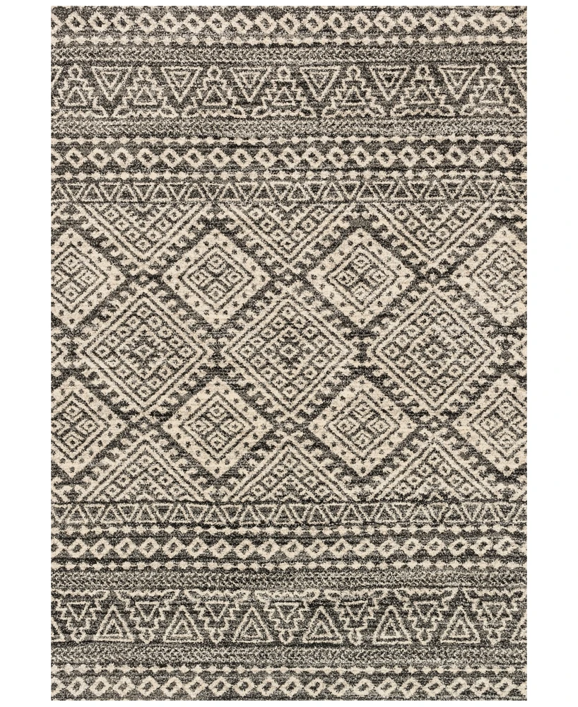 Closeout! Loloi Emory Eb-08 Graphite/Ivory 5'3" x 7'7" Area Rug