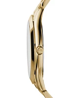 Michael Kors Unisex Slim Runway Gold-Tone Stainless Steel Bracelet Watch 42mm
