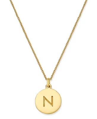 Kate Spade New York 12k Gold-Plated Initials Pendant Necklace, 17" + 3" Extender