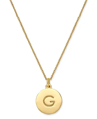 Kate Spade New York 12k Gold-Plated Initials Pendant Necklace, 17" + 3" Extender