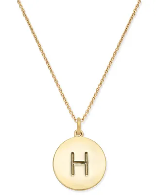 Kate Spade New York 12k Gold-Plated Initials Pendant Necklace, 17" + 3" Extender