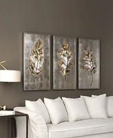 Uttermost Champagne Leaves 3-Pc. Modern Wall Art