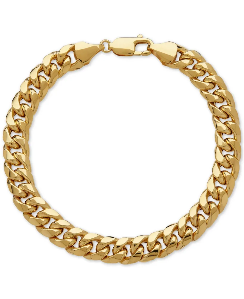 Italian Gold Men's Cuban Link Bracelet in 10k Gold