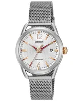 Citizen Drive from Citizen Eco-Drive Women's Stainless Steel Mesh Bracelet Watch 34mm FE6081-51A