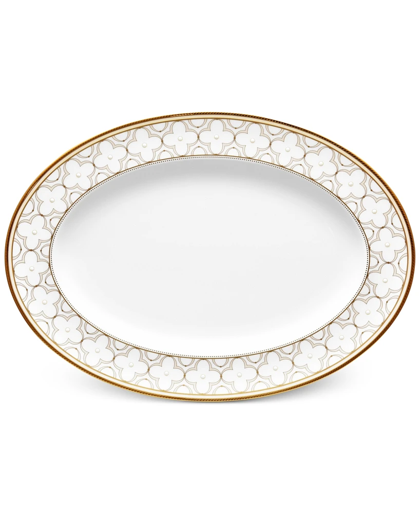 Noritake Trefolio Gold Dinnerware Collection Oval Platter