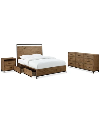 Closeout! Gatlin 3-Pc. Bedroom Set (California King Storage Bed, Dresser & Nightstand), Created for Macy's