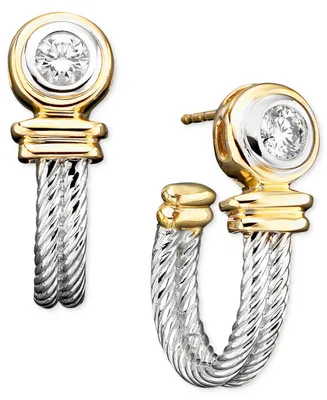 Diamond Earrings (1/3 ct. t.w.) in 14k White & Yellow Gold - Two