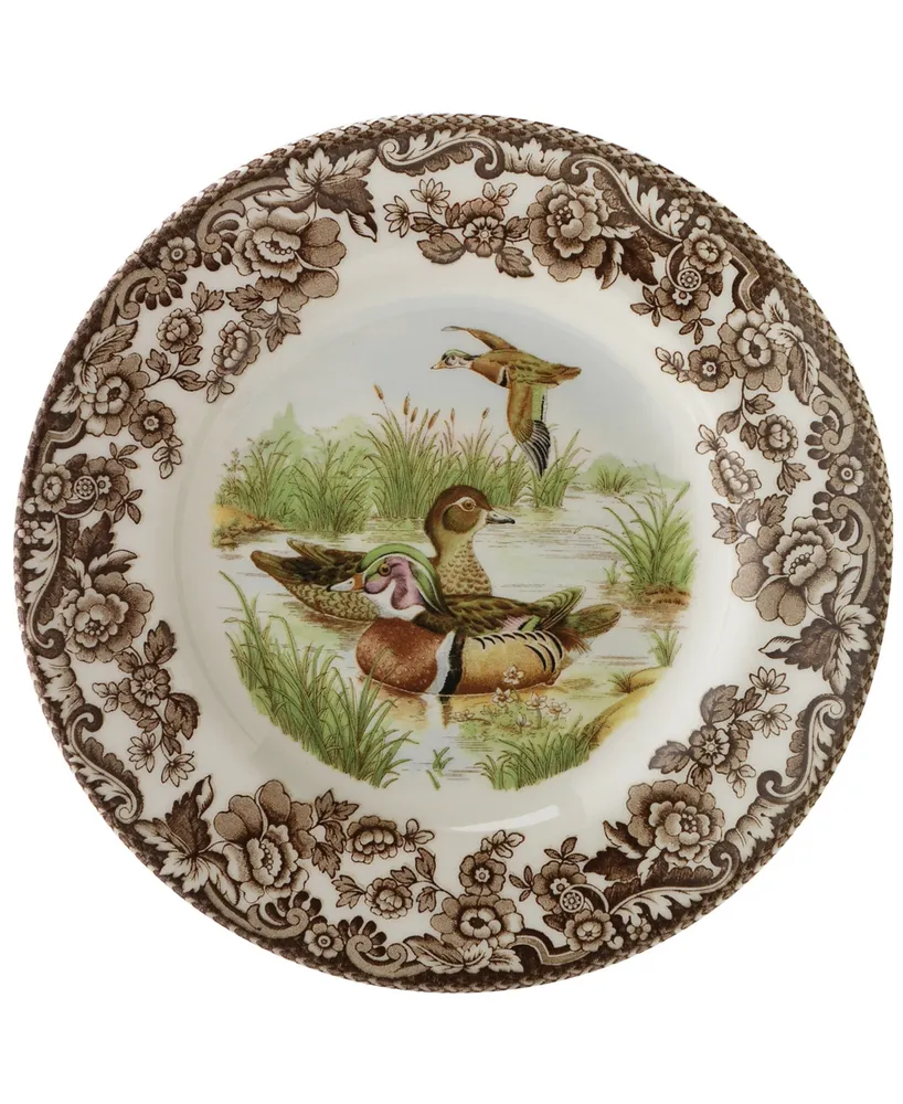 Spode "Woodland" Bird Canape Plates, Set of 4