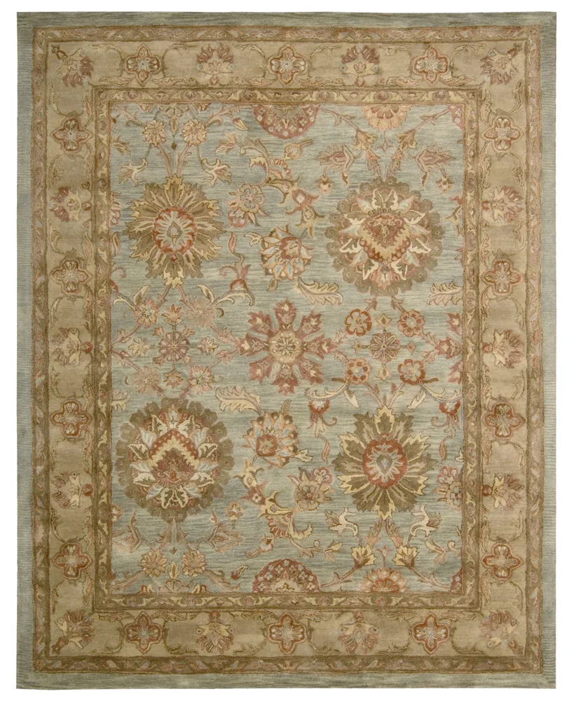 Nourison Home Rajah JA19 Antique Nain Aqua 6' Round Rug