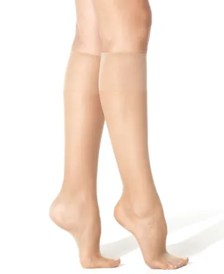 Hanes Silk Reflections Silky Sheer Reinforced Toe Knee Highs