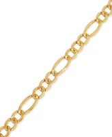 Italian Gold Men's Figaro Chain Bracelet in 10k Gold