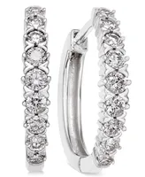 Diamond Hoop Earrings (1/2 ct. t.w.) in 14k White Gold