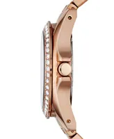 Fossil Women's Riley Rose Gold Plated Stainless Steel Bracelet Watch 38mm