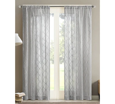 Madison Park Irina Diamond Sheer Window Curtain Panel