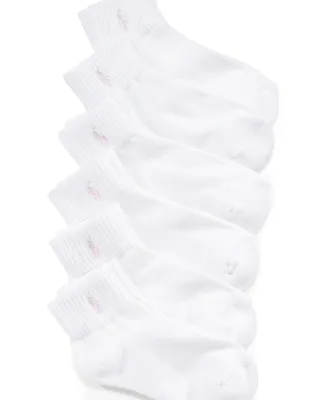 Polo Ralph Lauren Low-Cut Socks 6 Pack, Little Girls & Big