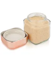 Honey Can Do 3-Pc. Glass & Copper Canister Set