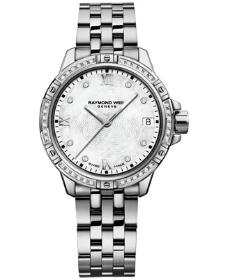 Raymond Weil Women's Swiss Tango Diamond-Accent Stainless Steel Bracelet Watch 30mm