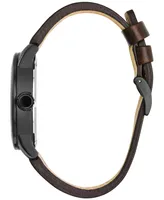 Citizen Men's Eco-Drive Military Brown Leather Strap Watch 42mm BM8478-01L