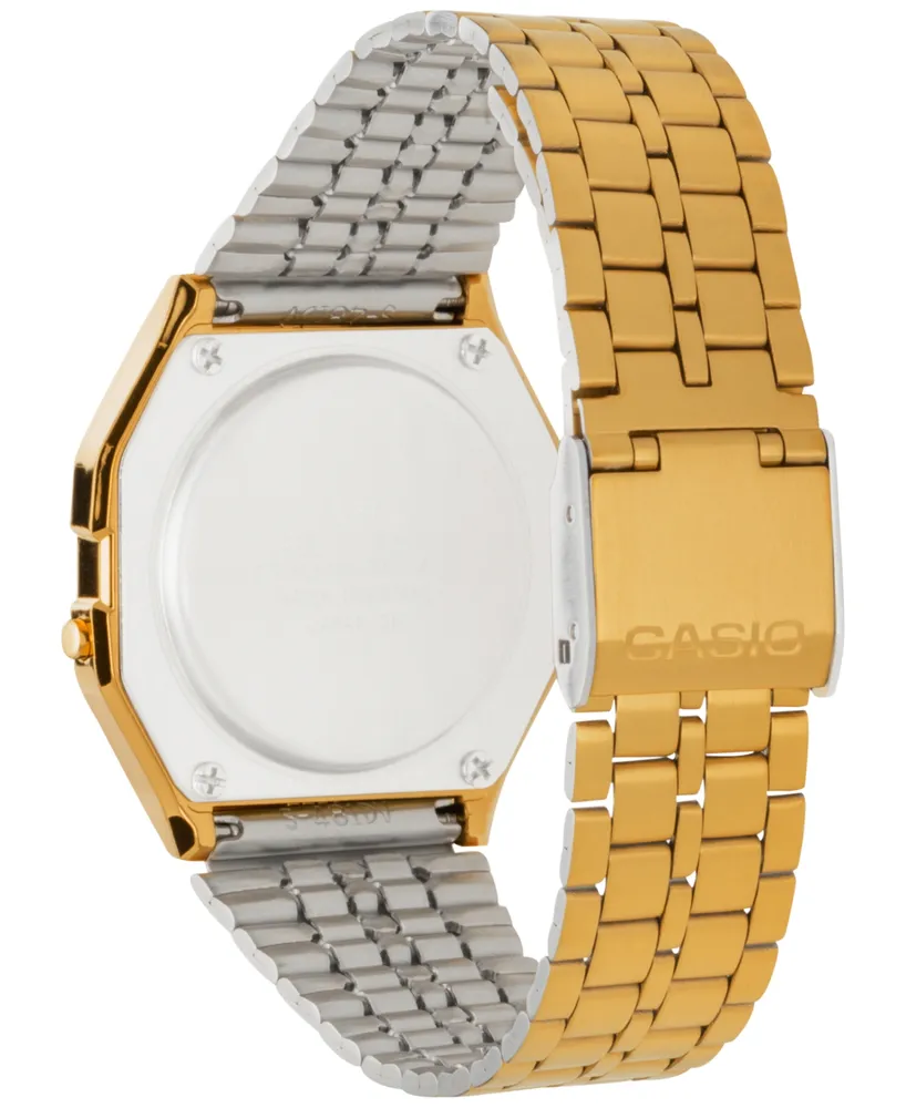 Casio Men's Digital Vintage Gold-Tone Stainless Steel Bracelet Watch 39x39mm A159WGEA-1MV