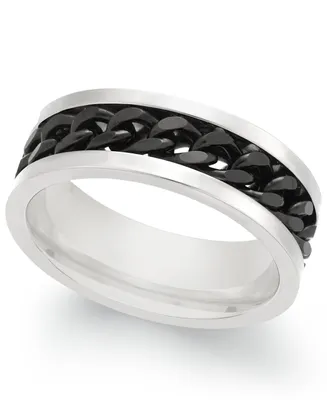 Sutton by Rhona Men's Two-Tone Chain Ring