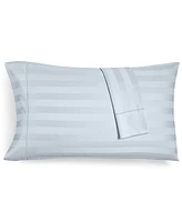 Charter Club 1.5" Stripe 550 Thread Count 100% Cotton 18" Fitted Sheet, California King, Exclusively at Macy's