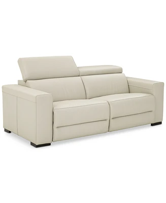 Nevio 82" 2pc Leather Sofa with 2 Power Recliners, Created for Macy's