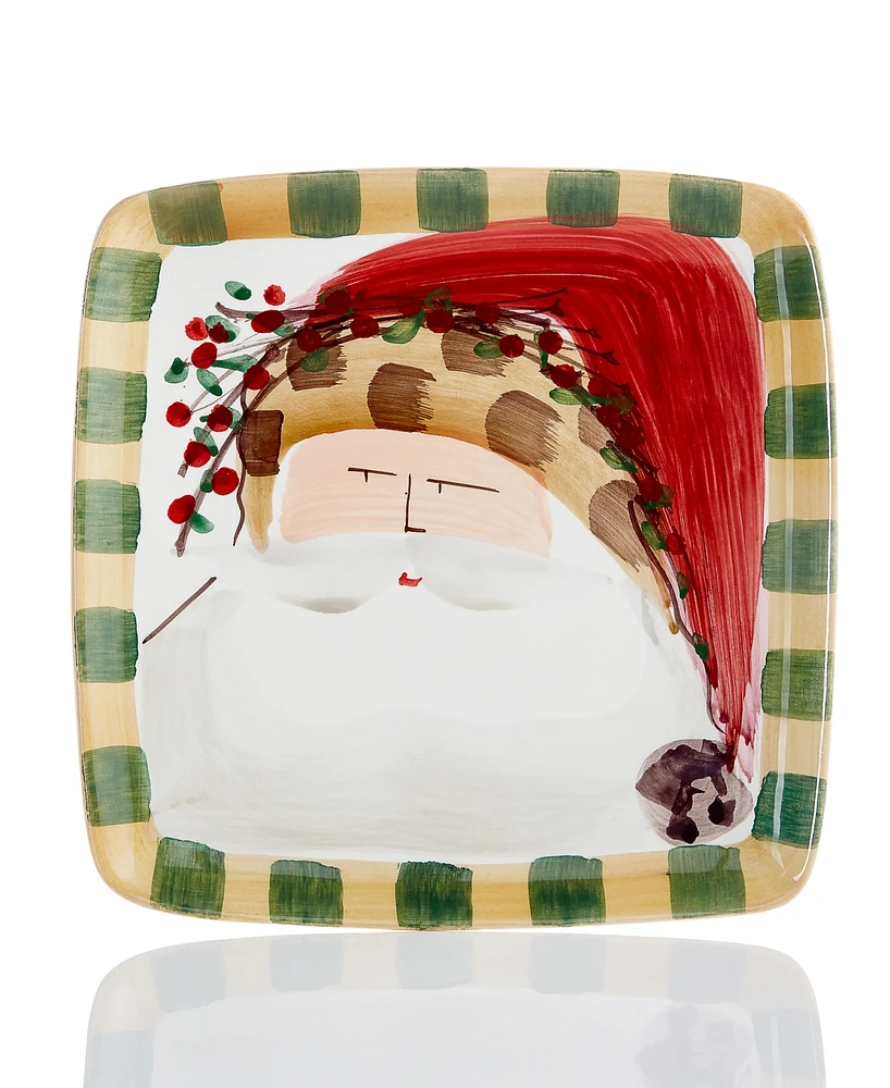 Vietri Old St. Nick Square Animal Salad Plate