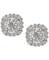 Giani Bernini Cubic Zirconia Halo Stud Earrings in Sterling Silver, Created for Macy's