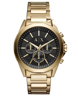 Men's Chronograph Gold-Tone Stainless Steel Bracelet Watch 44mm