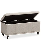 Kaylee Button-Tufted Storage Ottoman Bench