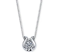 Sirena Bezel-Set Diamond (1/12 ct. t.w.) Pendant Necklace 14k Gold