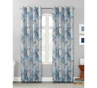 Lawson 54" x 84" Distressed Global Tile-Print Curtain Panel